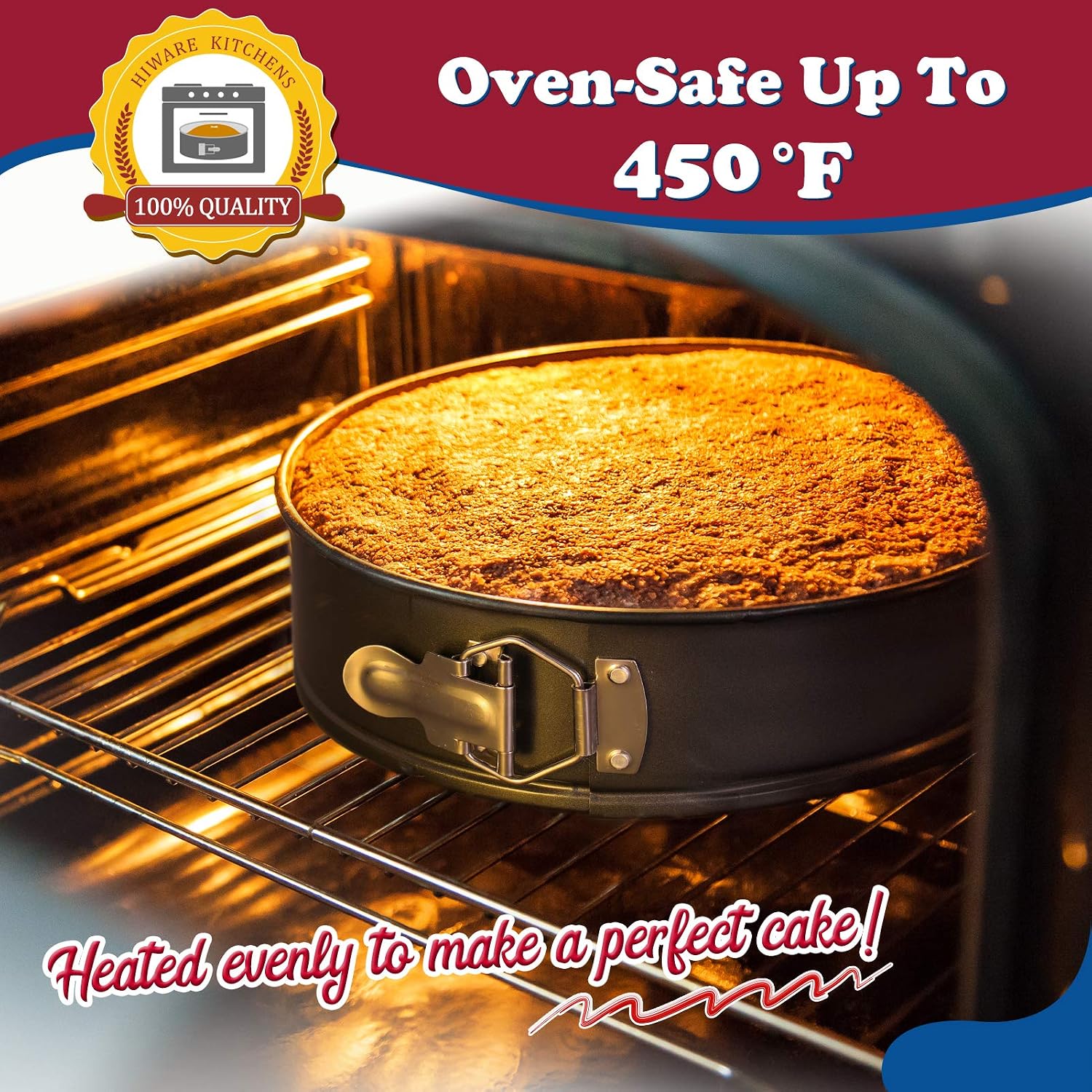 Detalle de HIWARE 9 Inch Cheesecake Springform Pan 🍰