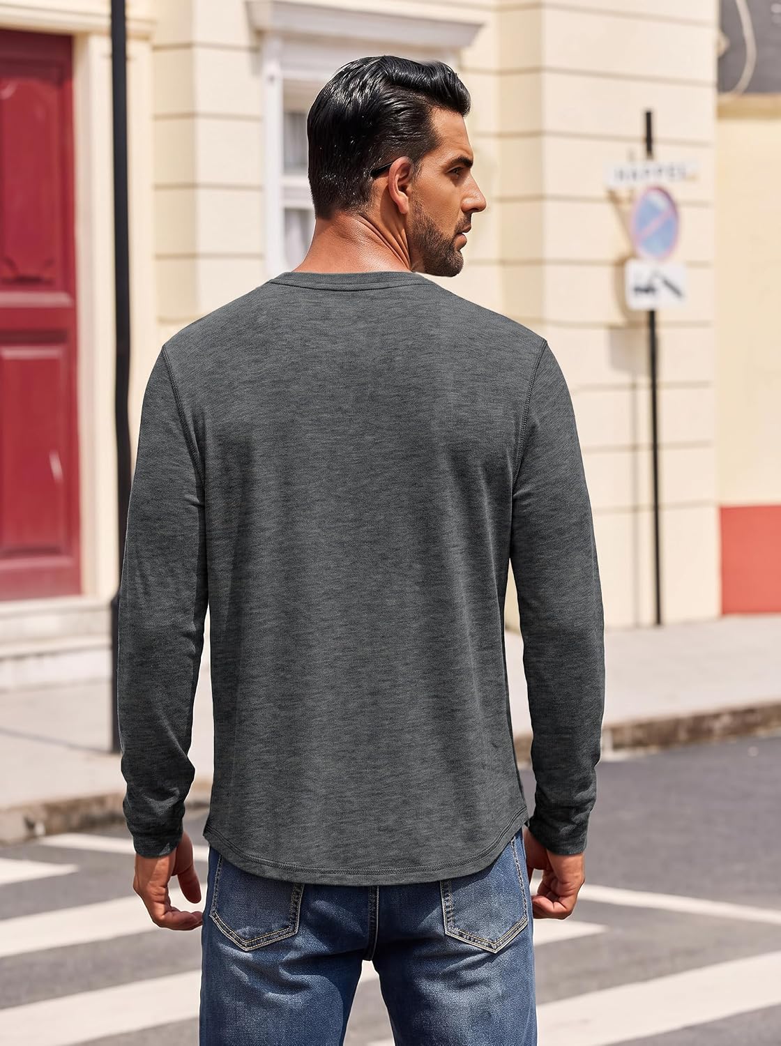 Thumbnail 1 de PEGENO Men's Henley Shirt Cotton