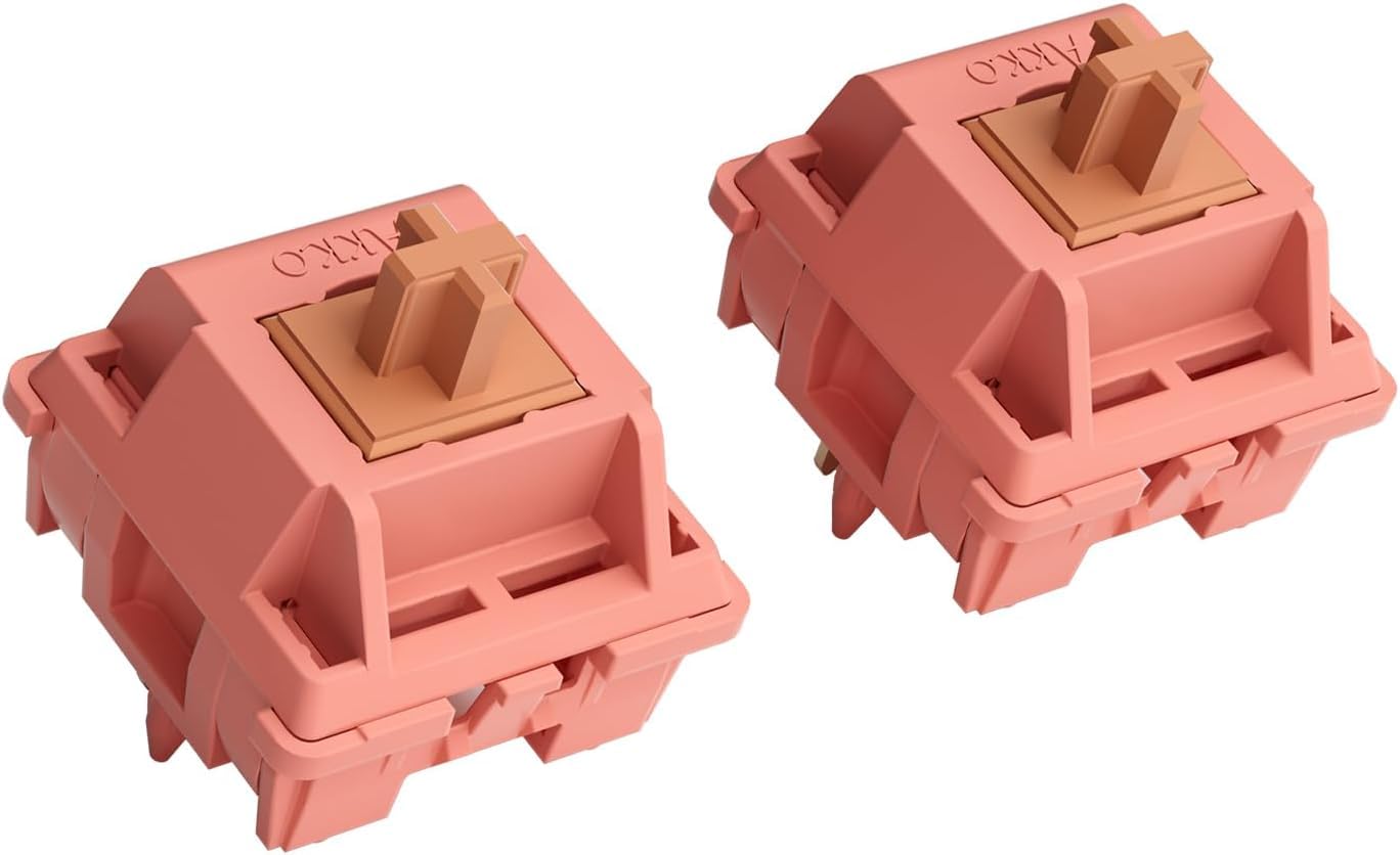 Thumbnail 5 de Akko Schalter für mechanische Tastaturen (lineare 5-Pin, 40gf, RGB-LED-Slot) – Rosenholz, 45 Stück