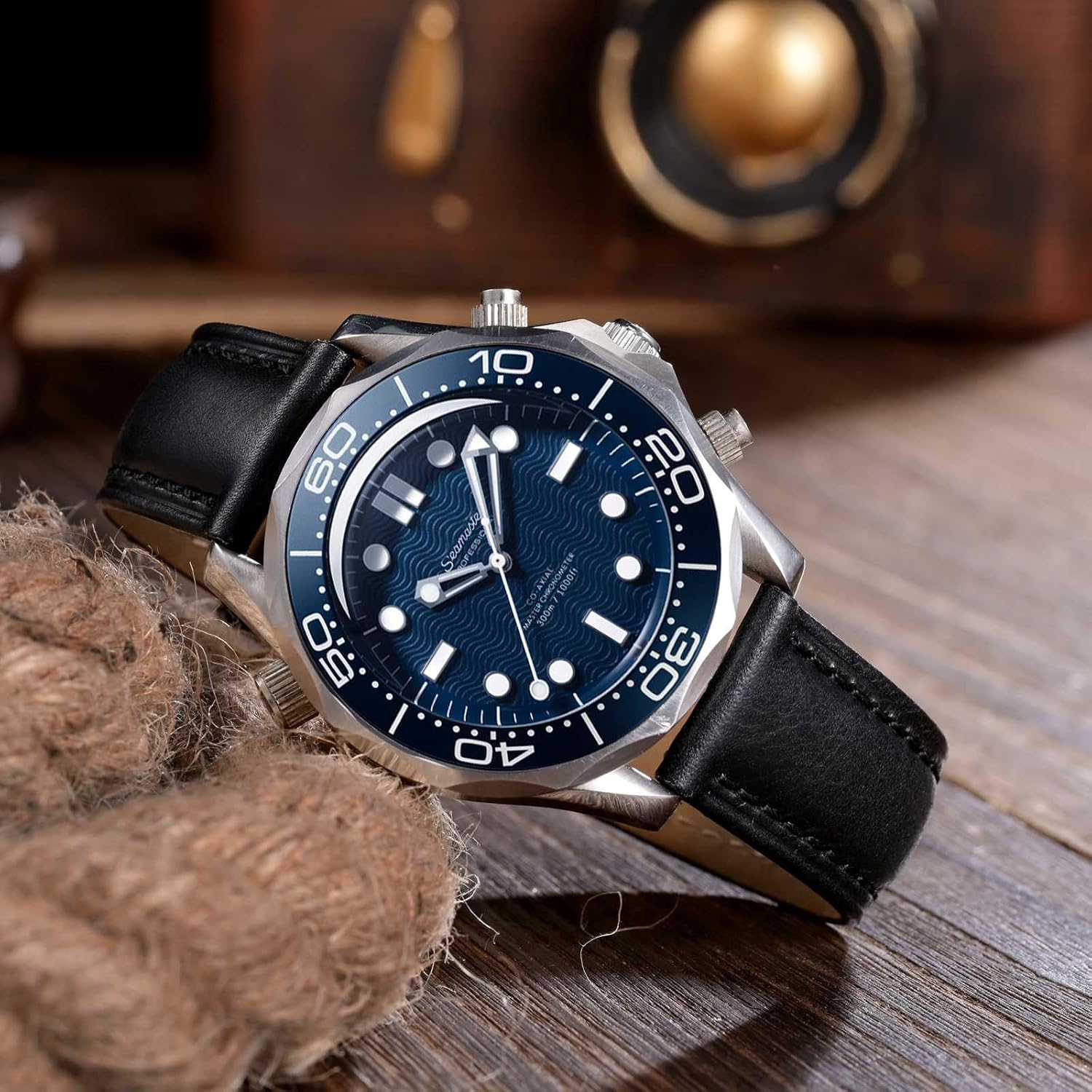 Thumbnail 1 de BISONSTRAP Rétro bracelet de montre en cuir ciré à l’huile pour homme (bracelet de rechange, dégagement rapide)