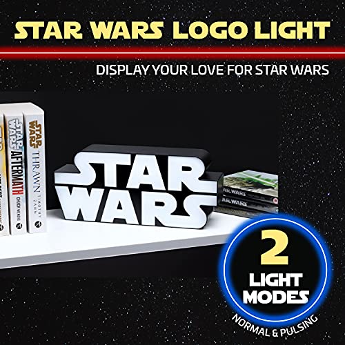 Detalle 2 de Paladone Lámpara Logo Icónico Star Wars: iluminación oficial para escritorio y pared