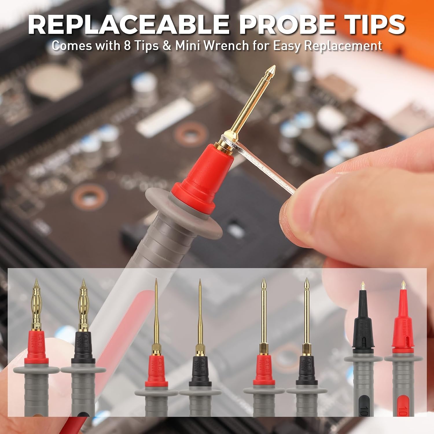 Detalle 1 de HORUSDY 29-Piece Multimeter Test Lead Set, CAT III 1000V/CAT IV 600V