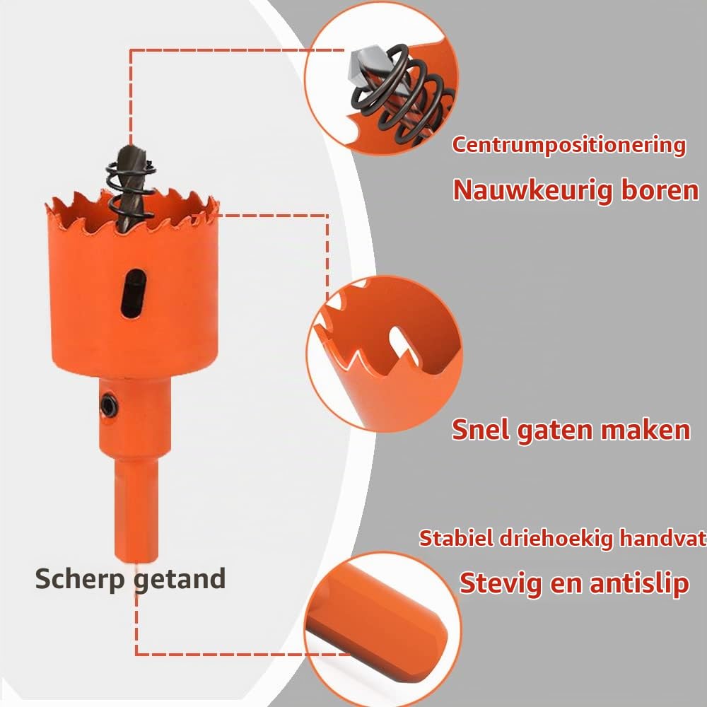 Detalle de YEBOCIYO 30 mm bi-metaalgatzaag voor metaal, hout en kunststof