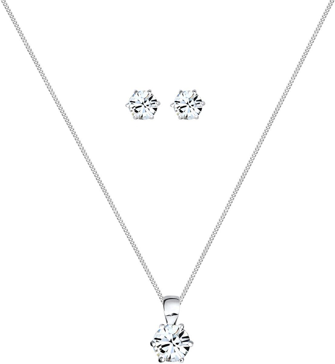 Thumbnail 1 de Elli Schmuckset 925 Sterling Silber Kristalle