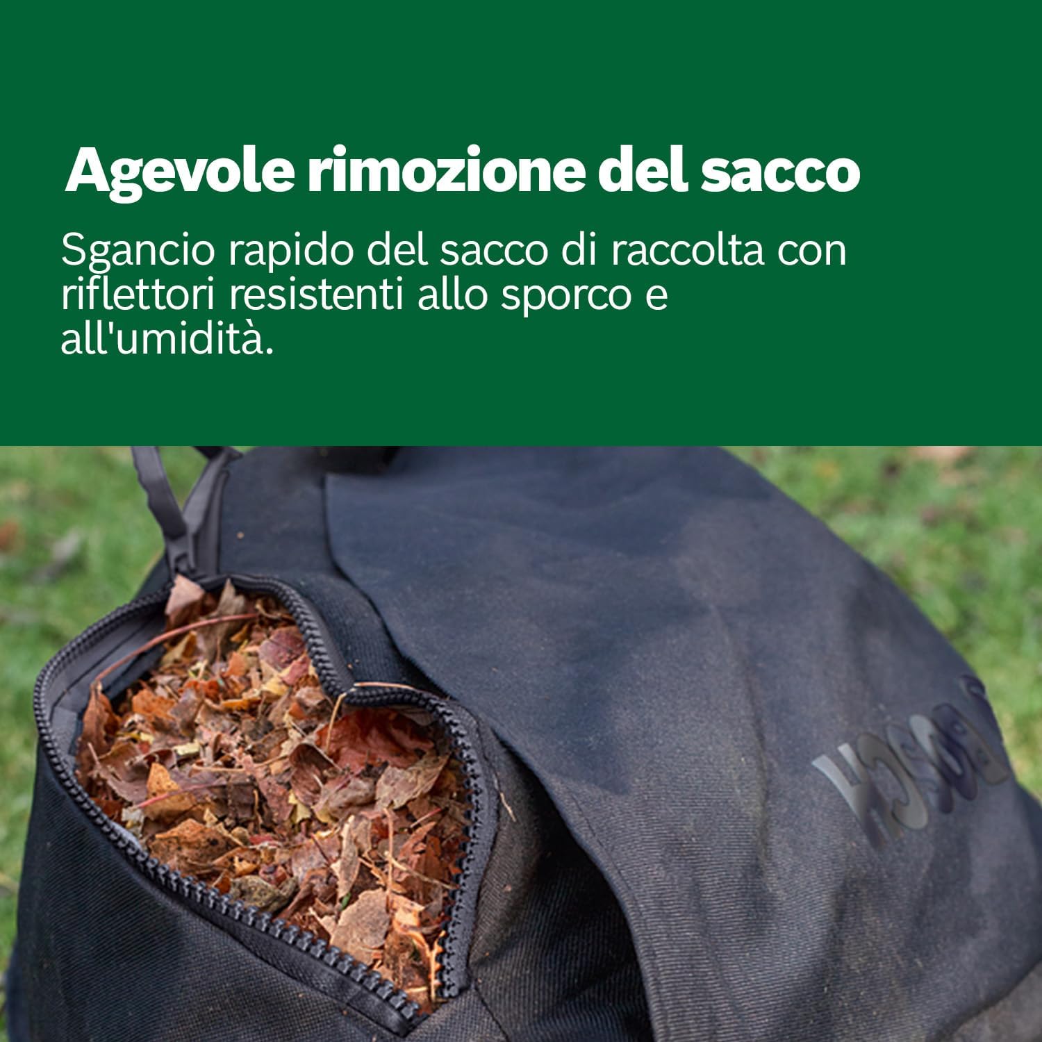 Thumbnail 3 de Bosch UniversalGardenTidy 3000 3 in 1 soffiatore/aspiratore elettrico da 3000 W con sacco 50 L, verde