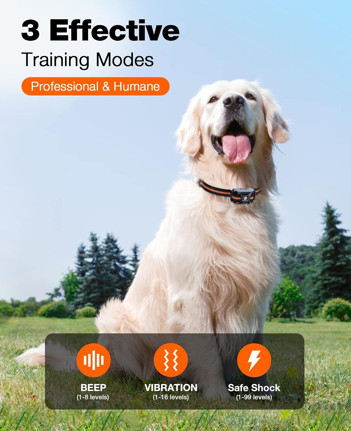 Thumbnail 1 de Bousnic Dog Shock Collar with Remote (5-120 lbs) — 3300Ft Range, Dual-Channel, IP67 Waterproof