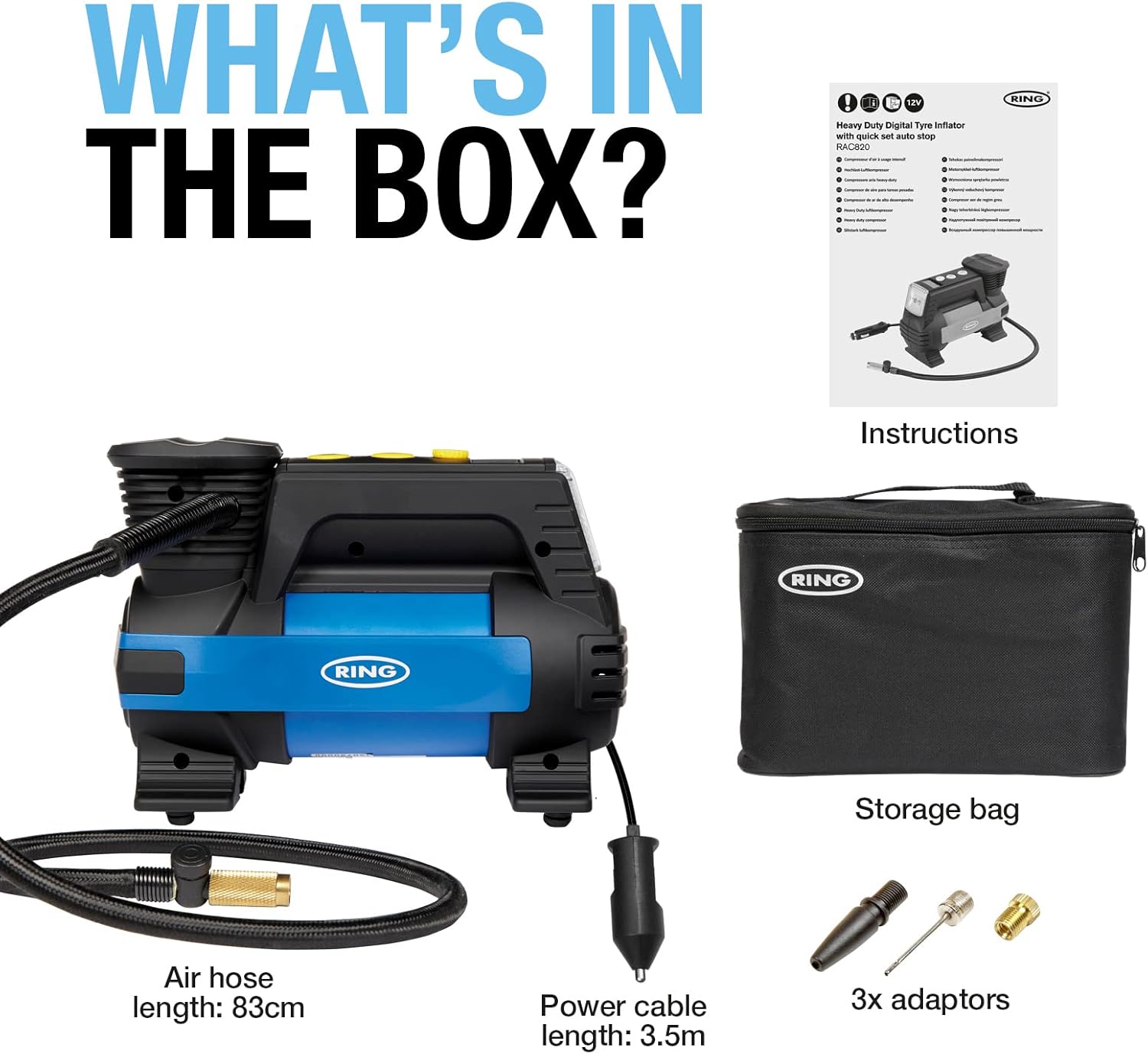 Thumbnail 5 de RING Heavy Duty Digital Tyre Inflator with Auto Stop Functionality