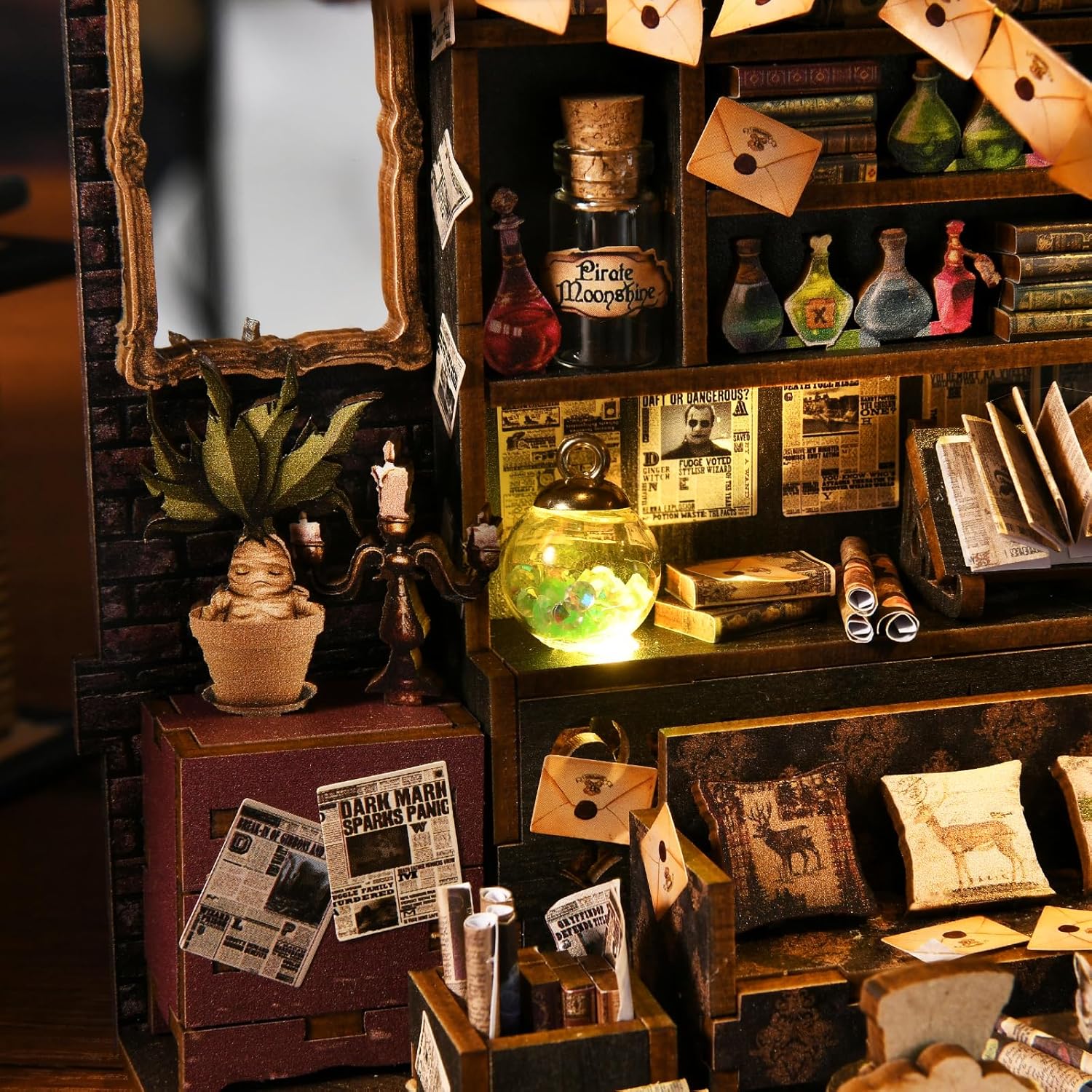 Thumbnail 3 de ETKVR Book Nook Kit – DIY Book Nook Modell für Erwachsene, magisches 3D Holz-Puzzle Buchstützen‑Insert
