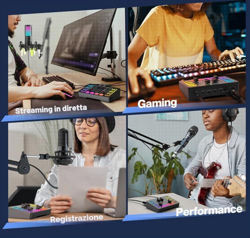 Thumbnail 6 de FIFINE Mixer Audio PC con Interfaccia XLR – Mixaggio, RGB e Controllo Indipendente per Streaming