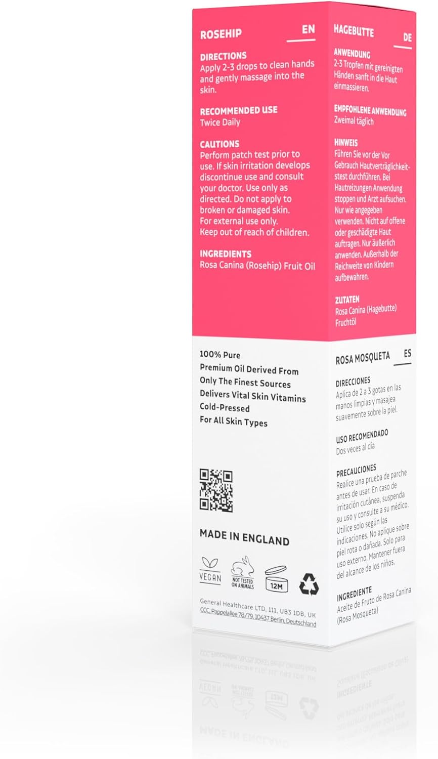 Thumbnail 6 de DermaVitamins Olio di Rosa 100% biologico spremuto a freddo per pelle luminosa