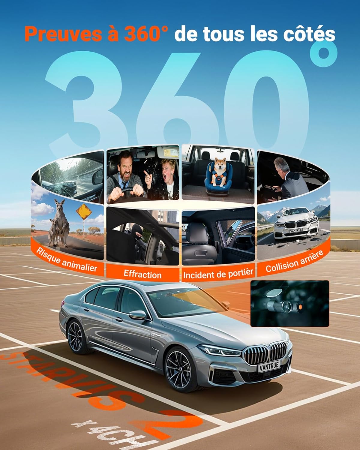 Thumbnail 3 de VANTRUE N5S Dashcam 4 canaux 2,7K