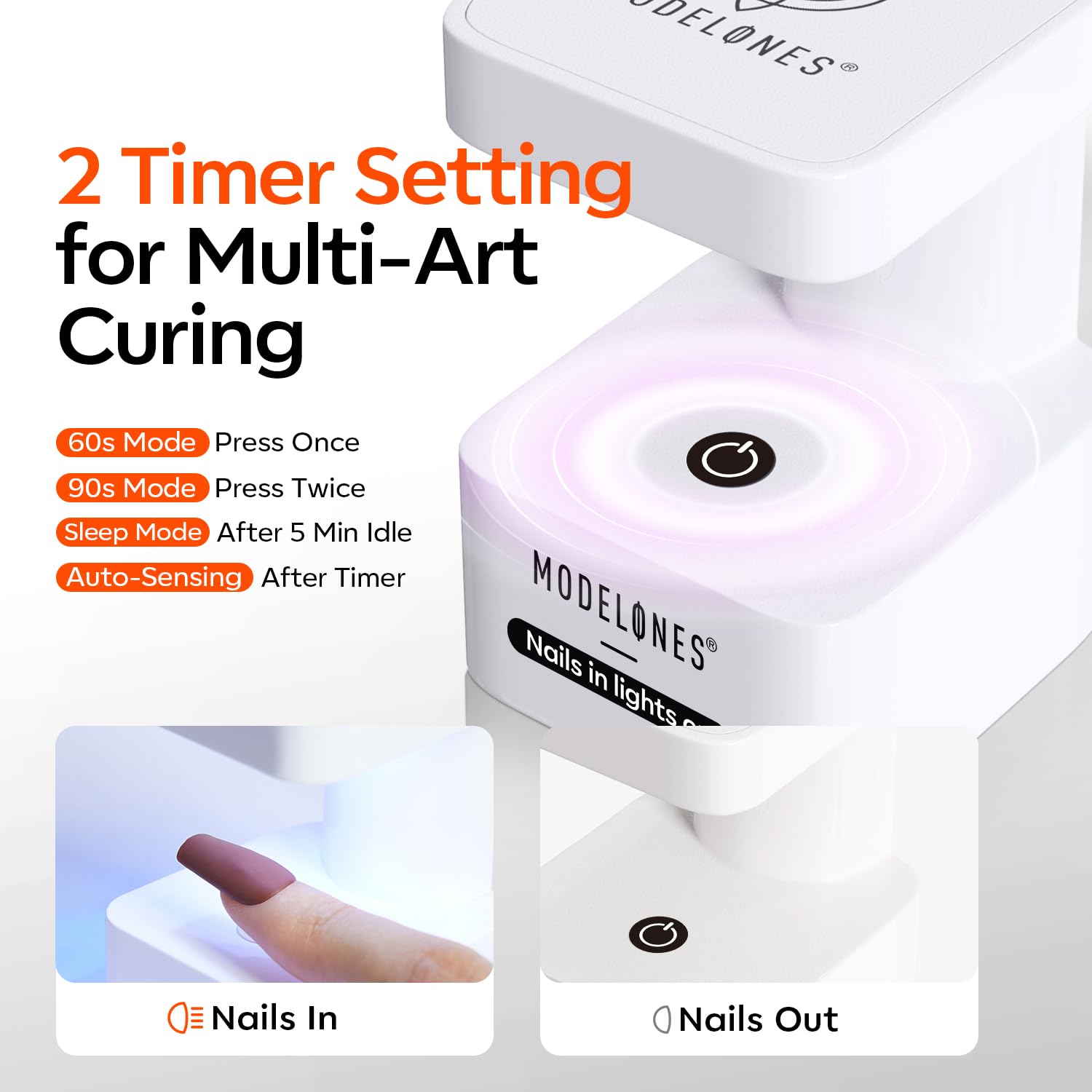 Detalle 2 de Modelones Mini UV Nail Lamp, 800mAh