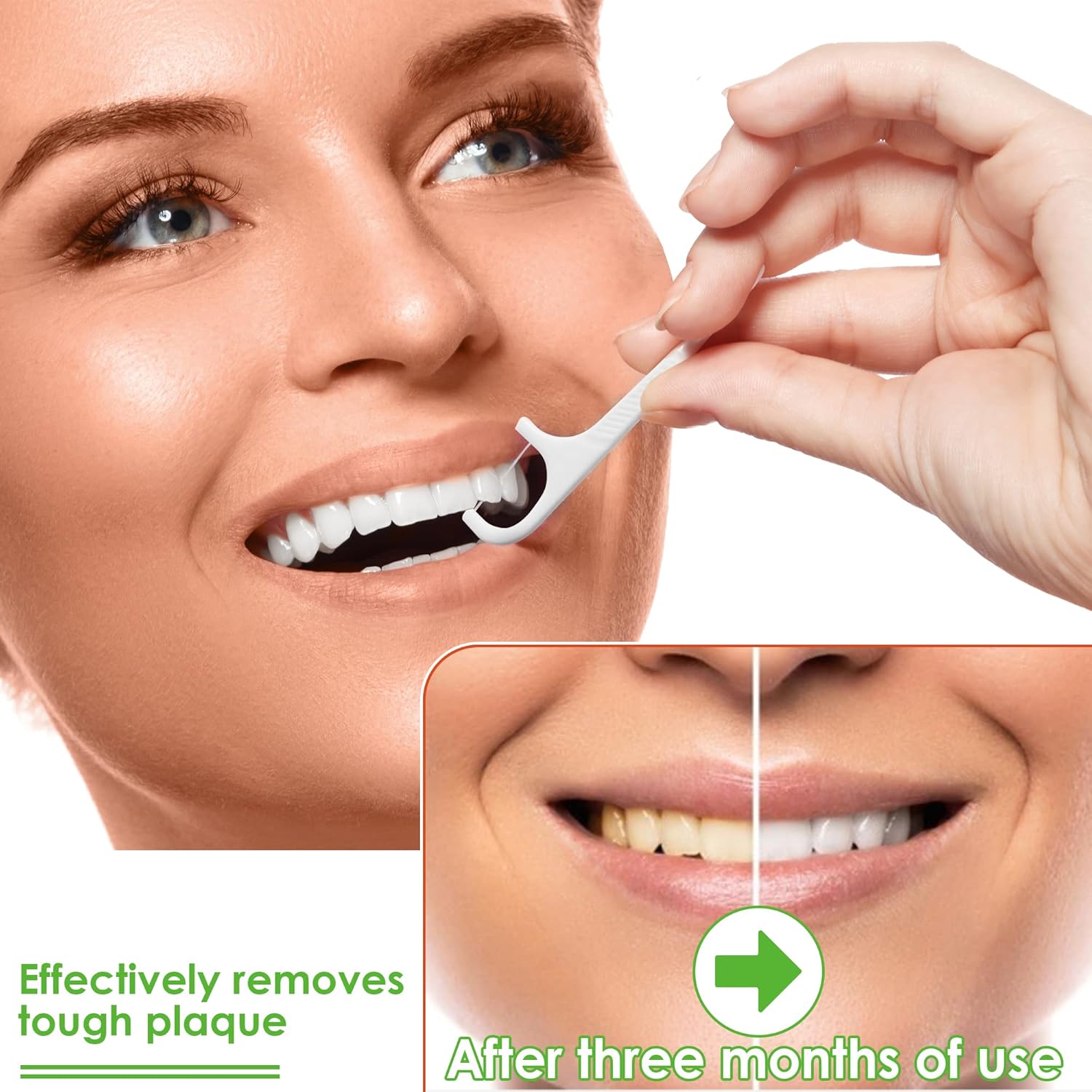 Thumbnail 4 de 200pcs Floss Sticks Dental: Triple Clean Advanced Clean Dental Floss Picks