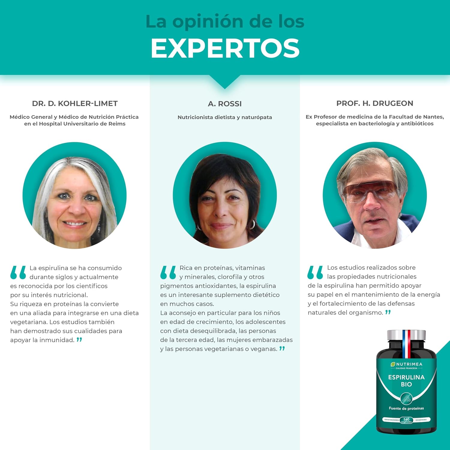 Thumbnail 4 de Nutrimea Espirulina Premium 540 comprimidos 500 mg