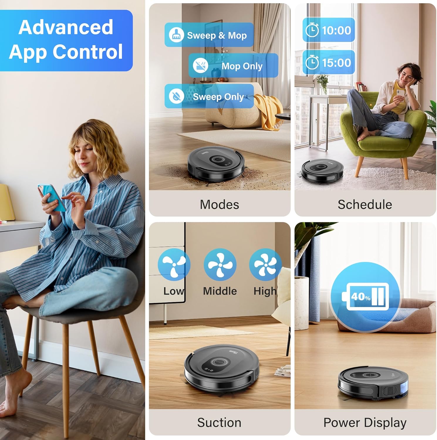 Thumbnail 3 de Tikom G8000 Max 5000Pa Robot Vacuum and Mop 🤖