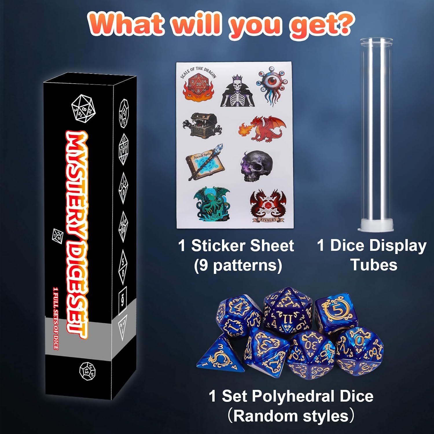 Detalle 2 de QMAY Polyhedral Dice Set, Acrylic