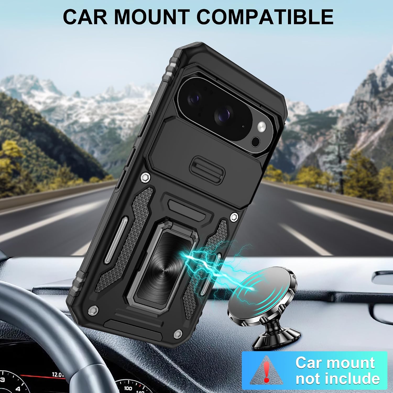 Detalle de Jshru Google Pixel 10 case with 2-pack screen protector