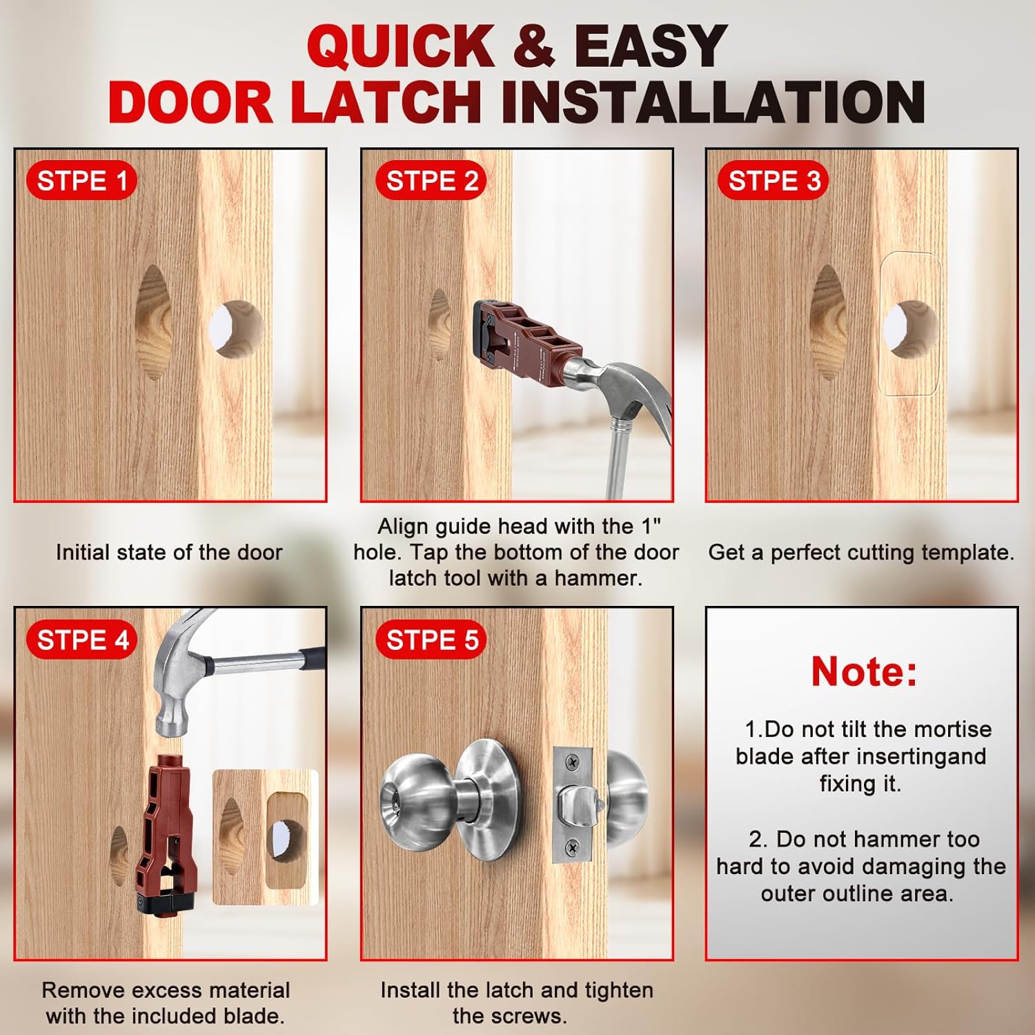 Thumbnail 6 de Gohelper LLT1062US Door Hinge Jig Kit with Aluminum Jig and Lock Templates