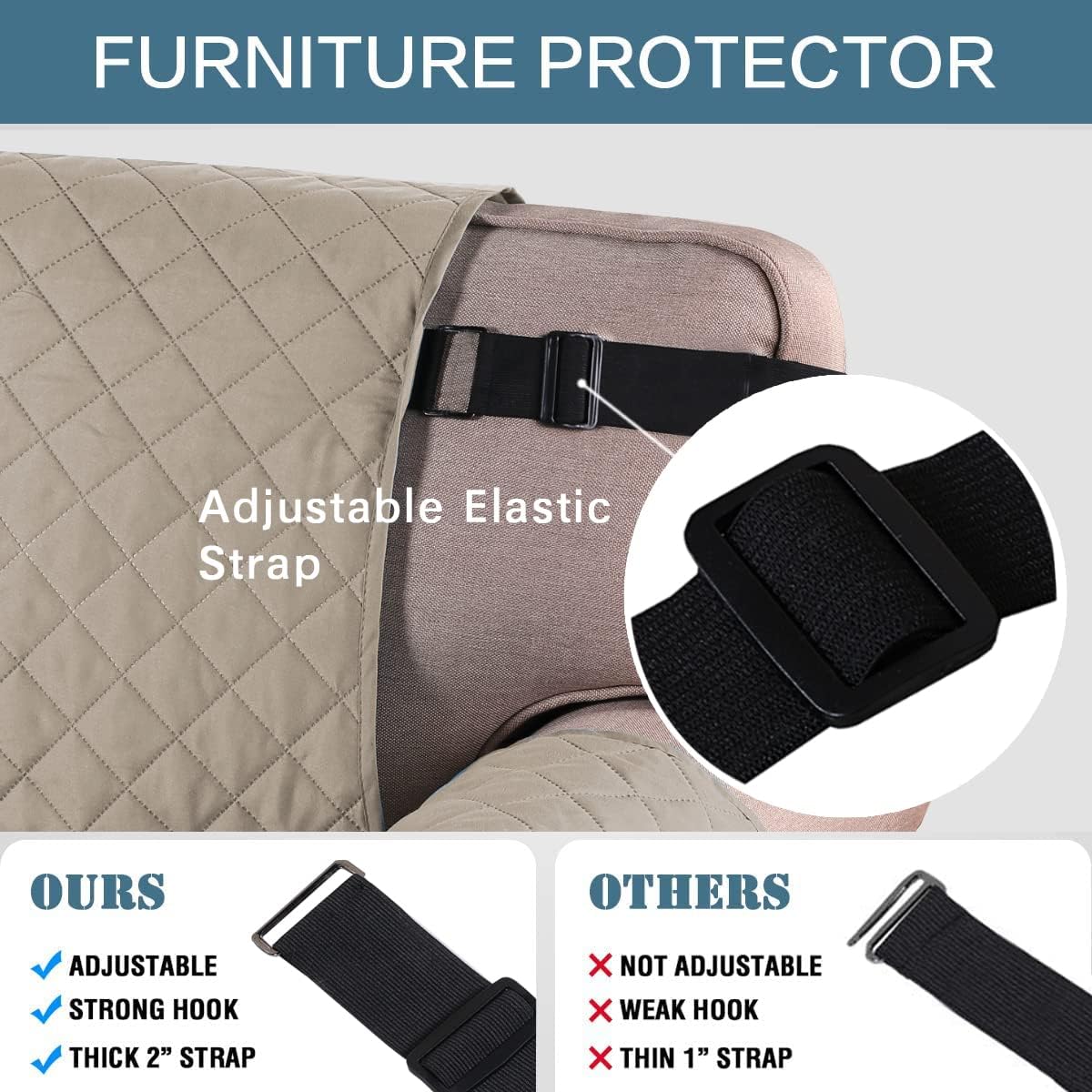 Thumbnail 2 de BellaHills Reversible Chair Cover 1-seater