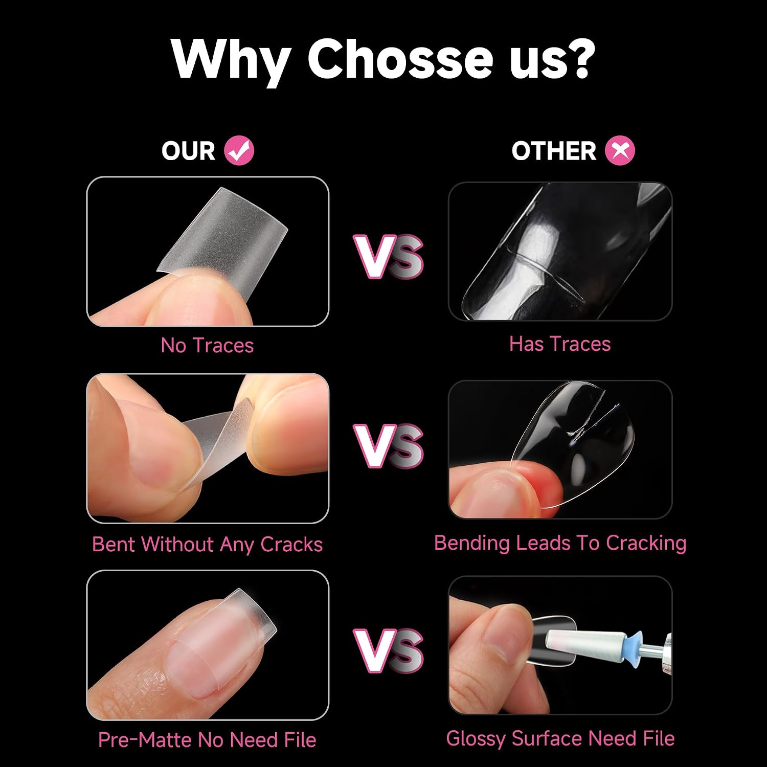 Detalle de UNA GELLA Half-Cover Nail Tips, 12 Sizes