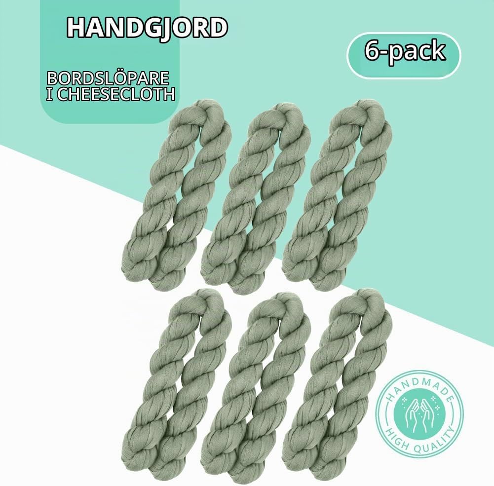 Detalle 1 de AUAUY ostdukslöpare, 6-pack, 90 x 300 cm, salviagrön polyester