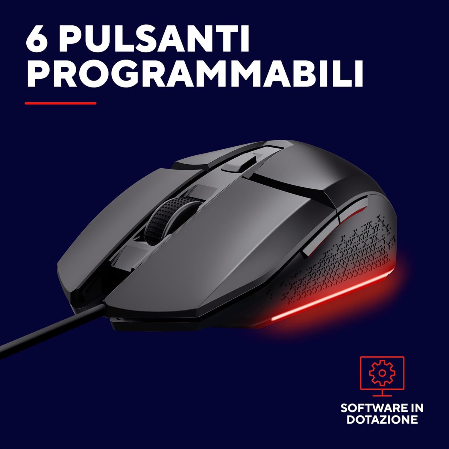 Detalle 1 de GXTrust 1109 Vylax mouse gaming 6400 DPI 🖱
