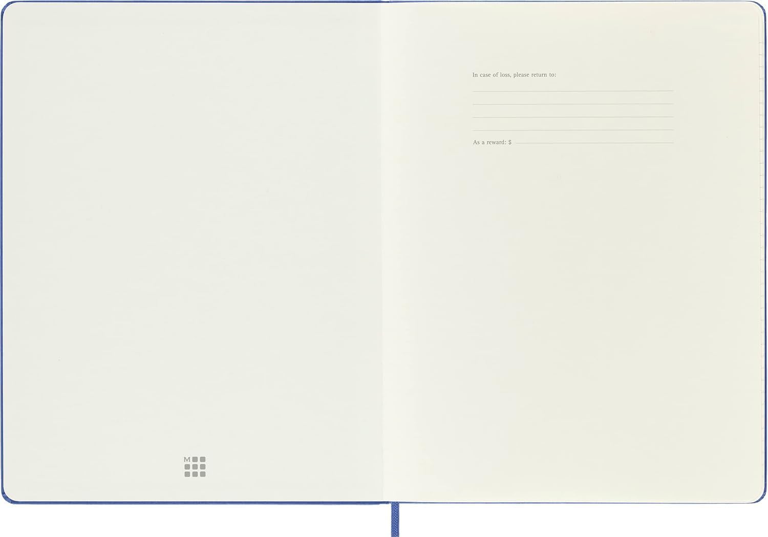 Detalle de Moleskine Classic Notebook XL A4+: Taccuino a Righe con Copertina Rigida Blu Ortensia