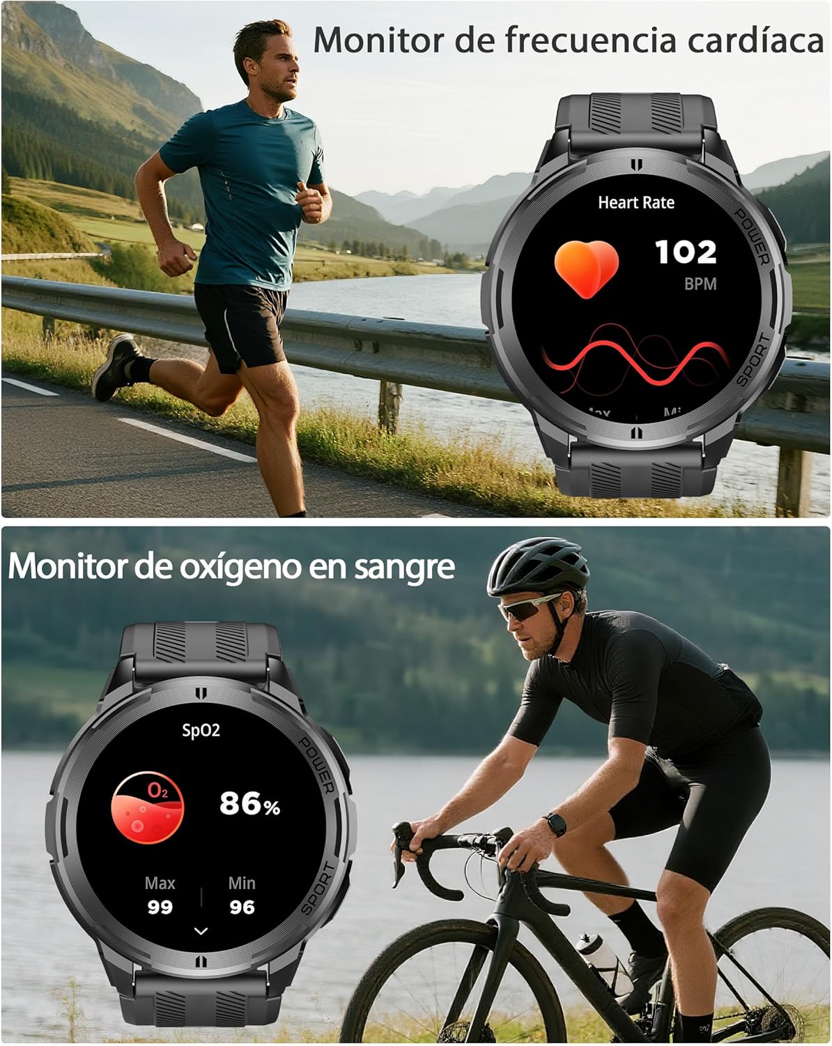 Thumbnail 4 de OUKITEL Reloj Inteligente Hombre 1.43" AMOLED ⌚️ Impermeable IP68