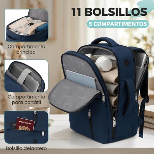 Thumbnail 4 de MATEIN Mochila de viaje 40 × 30 × 20 cm, 24 L y bolsillo para portátil de 15,6”