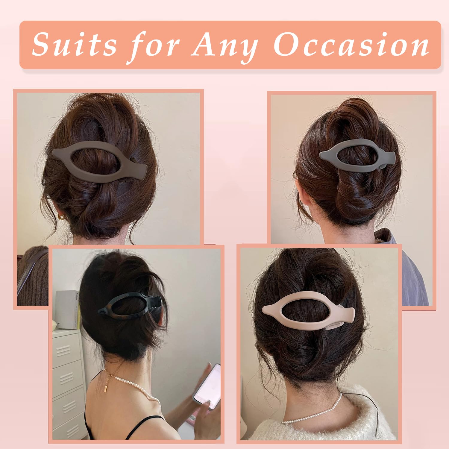 Thumbnail 4 de Flat Hair Clips 4.7 Inch Matte Set 🎀