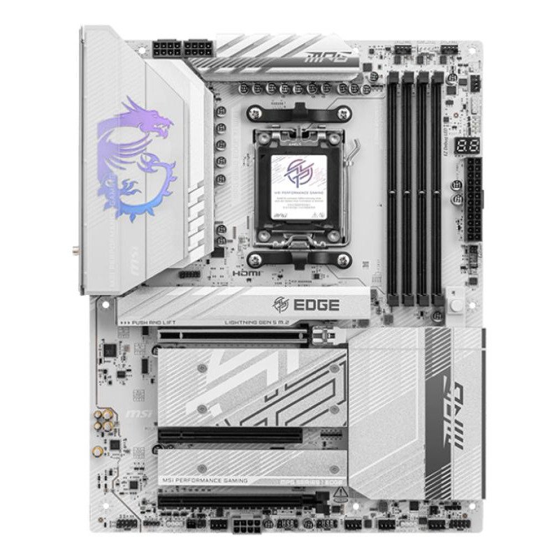 Detalle 2 de MSI B850I EDGE TI WIFI: placa base Mini ITX AM5 para Ryzen, con Wi‑Fi 7 y DDR5 hasta 128 GB
