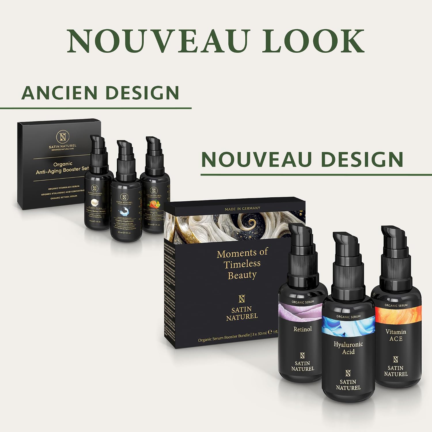 Thumbnail 6 de Satin Naturel Coffret Cadeau Premium pour Femme – 3x30 ml Sérums Visage Vegan (Acide Hyaluronique, Rétinol, Vitamines ACE)