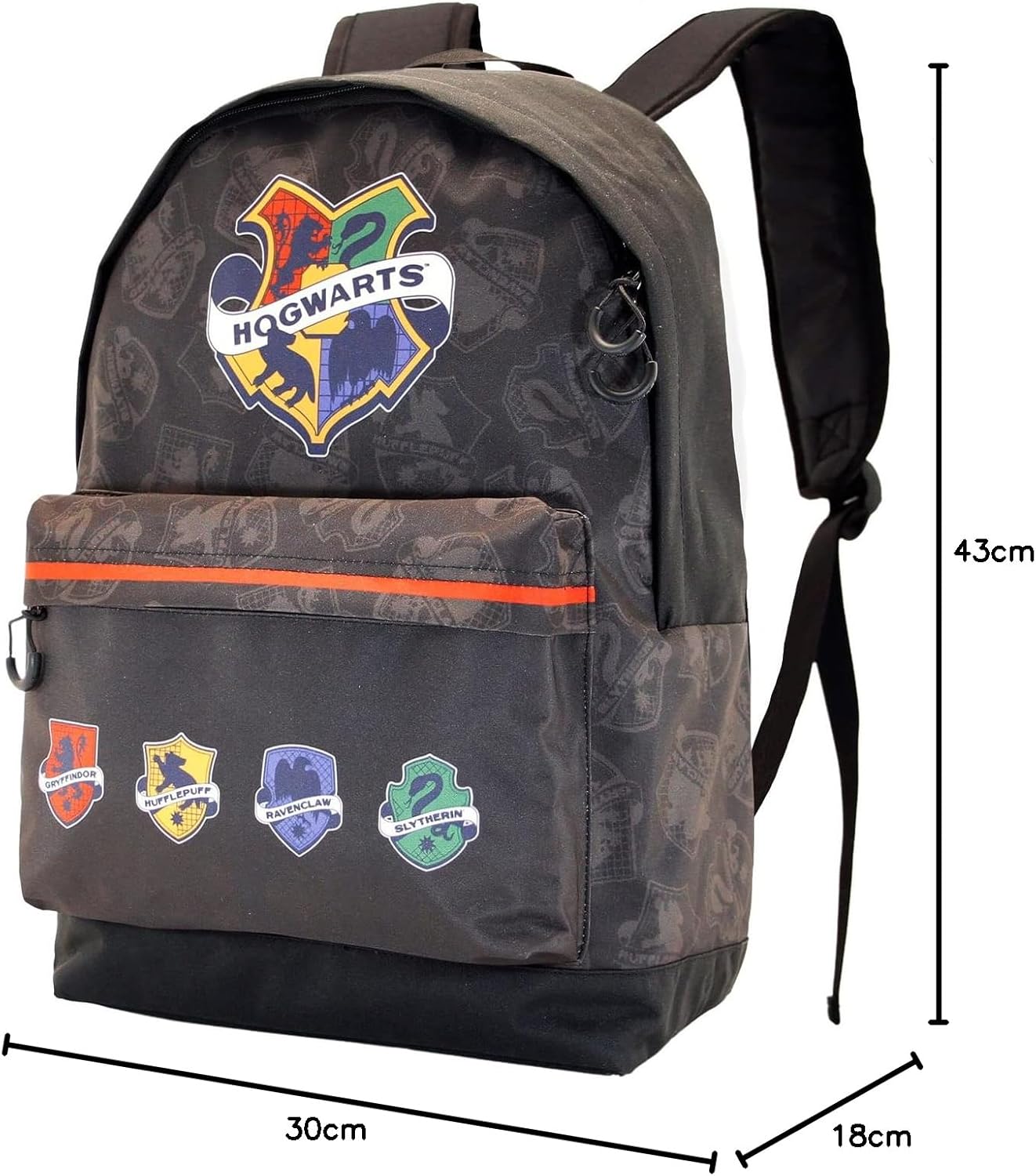 Detalle 2 de Harry Potter College-Sac à dos HS FAN, Gris — Le compagnon urbain léger pour fans exigeants