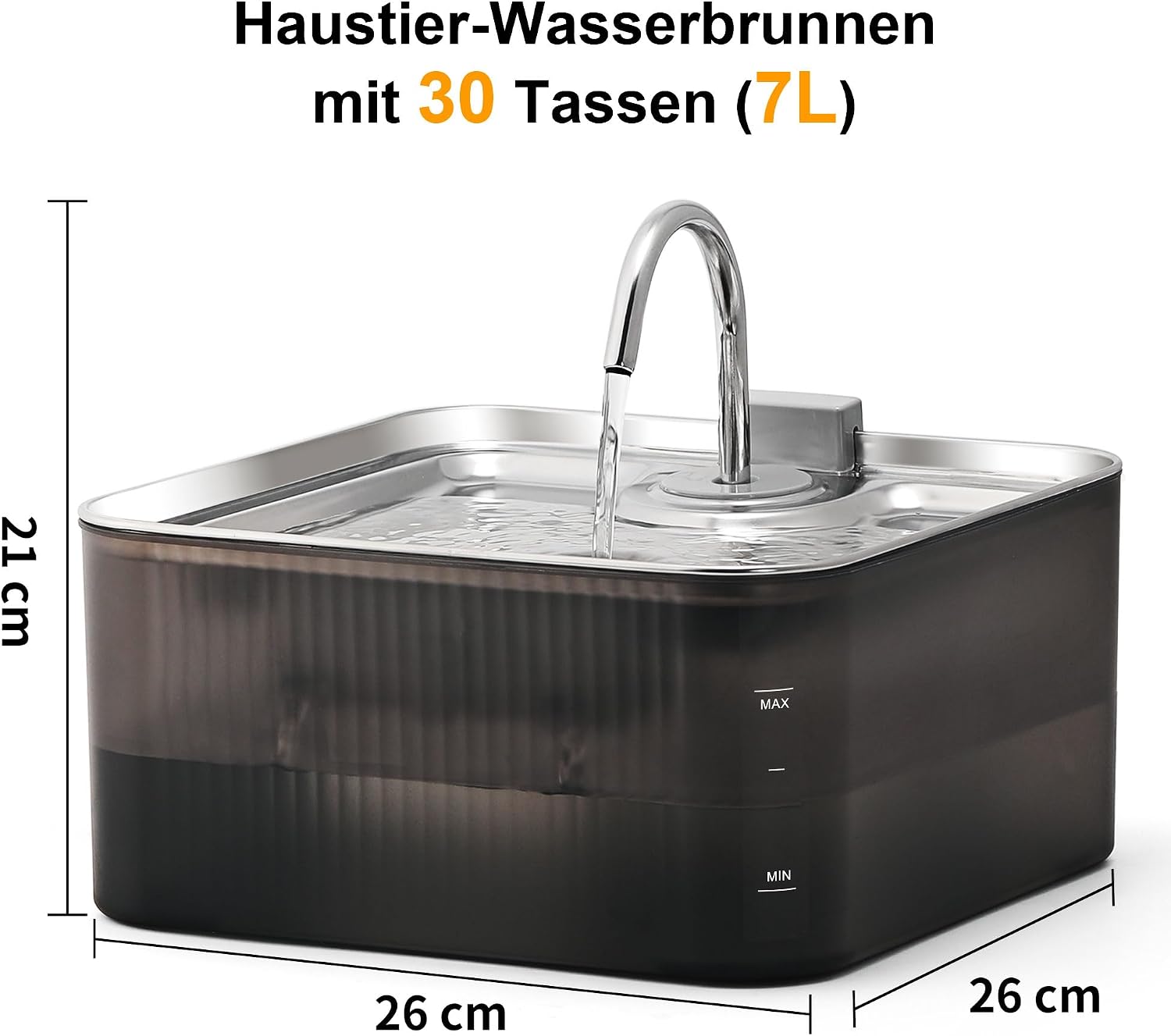 Thumbnail 6 de FUKUMARU 7L Trinkbrunnen für Hunde und Katzen mit 5-Schicht-Filterung (Edelstahl)