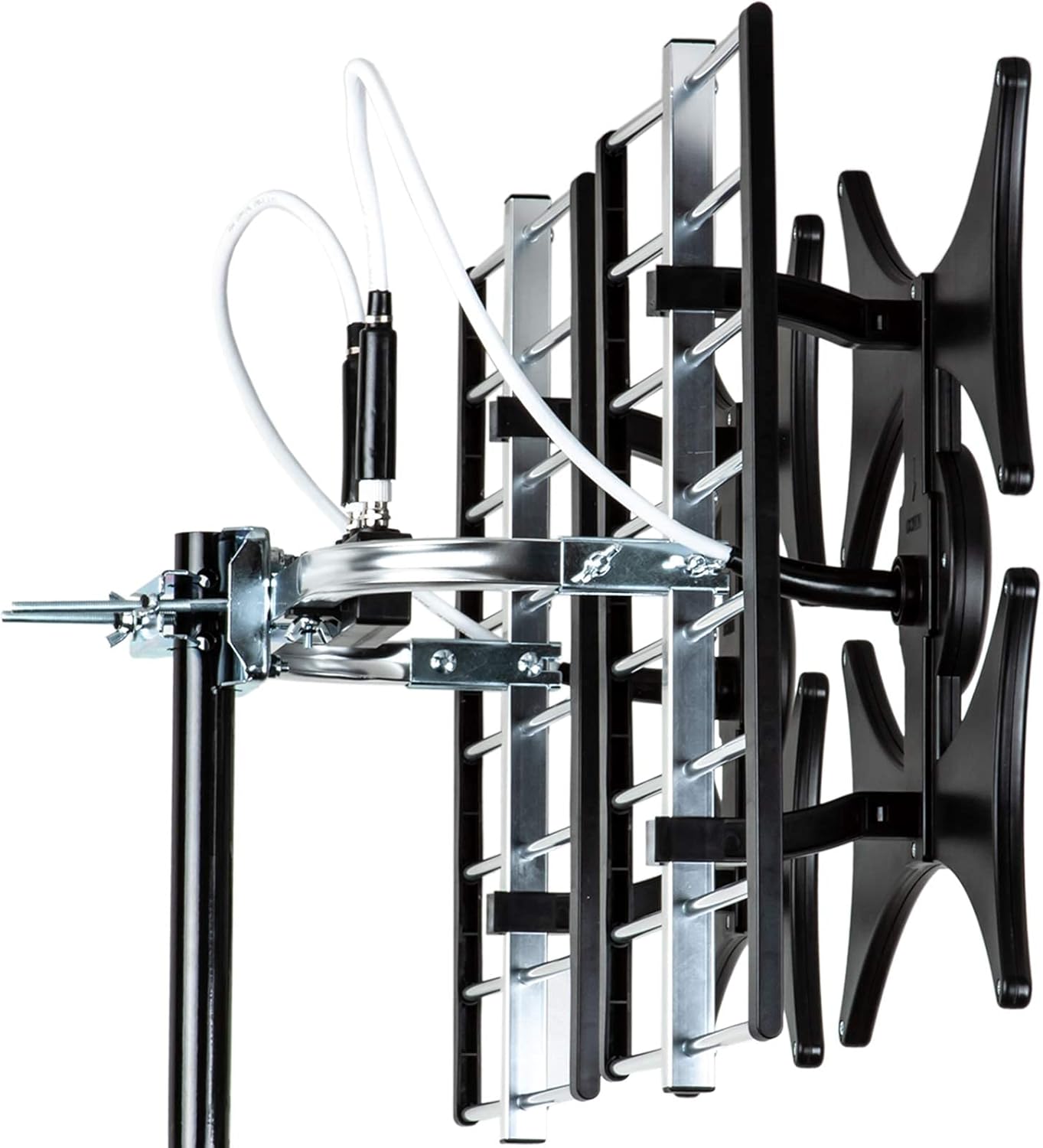 Detalle de Five Star Multi-Directional 4V HDTV Amplified Antenna – 200 Mile Range, UHF/VHF, Indoor/Outdoor