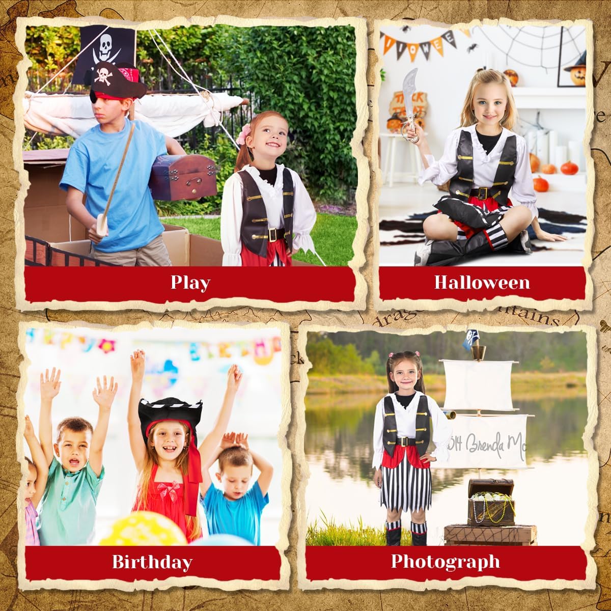Thumbnail 5 de MELAND Pirate Costume Kids 3-10