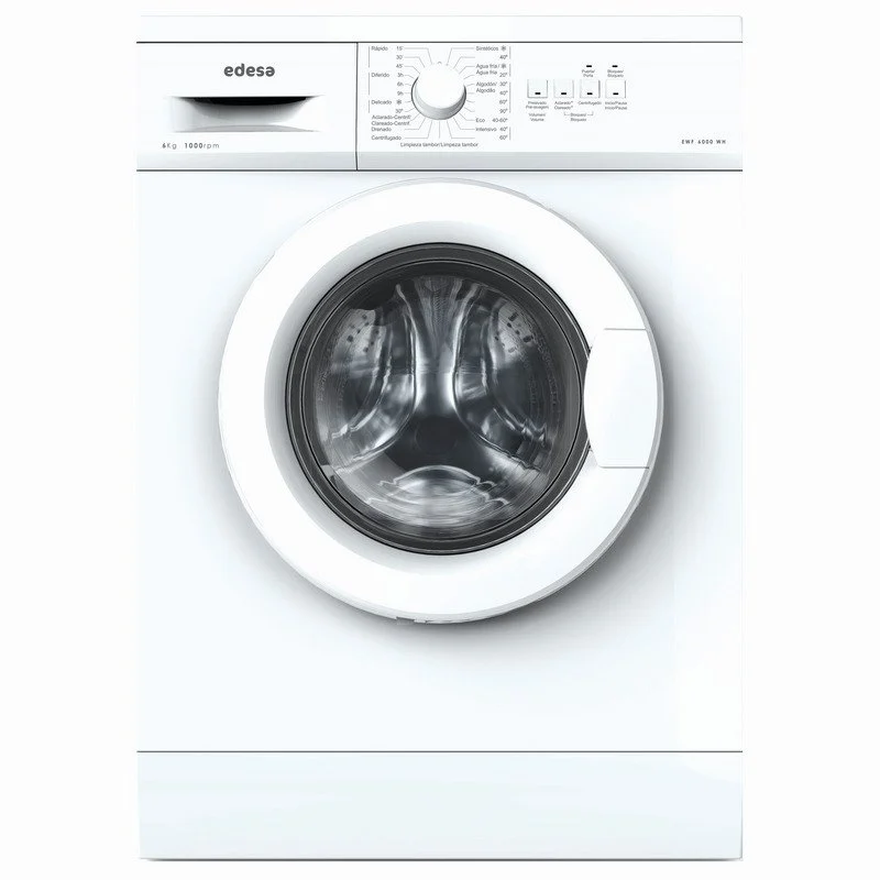 Detalle de Edesa EWF-6000 WH: Lavadora de Carga Frontal 6 kg, 1000 rpm, Blanca