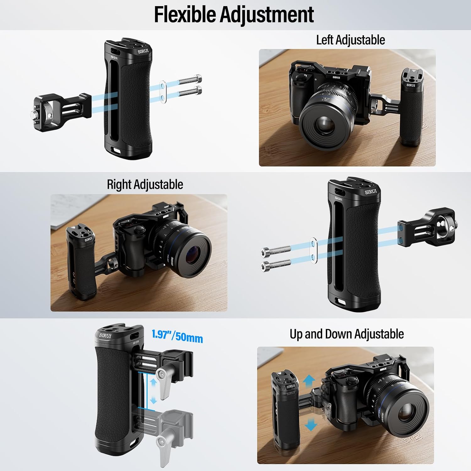 Thumbnail 4 de SIRUI AM-SHN Side Handle for ARRI/NATO Mount – Lightweight, Adjustable Cage Grip