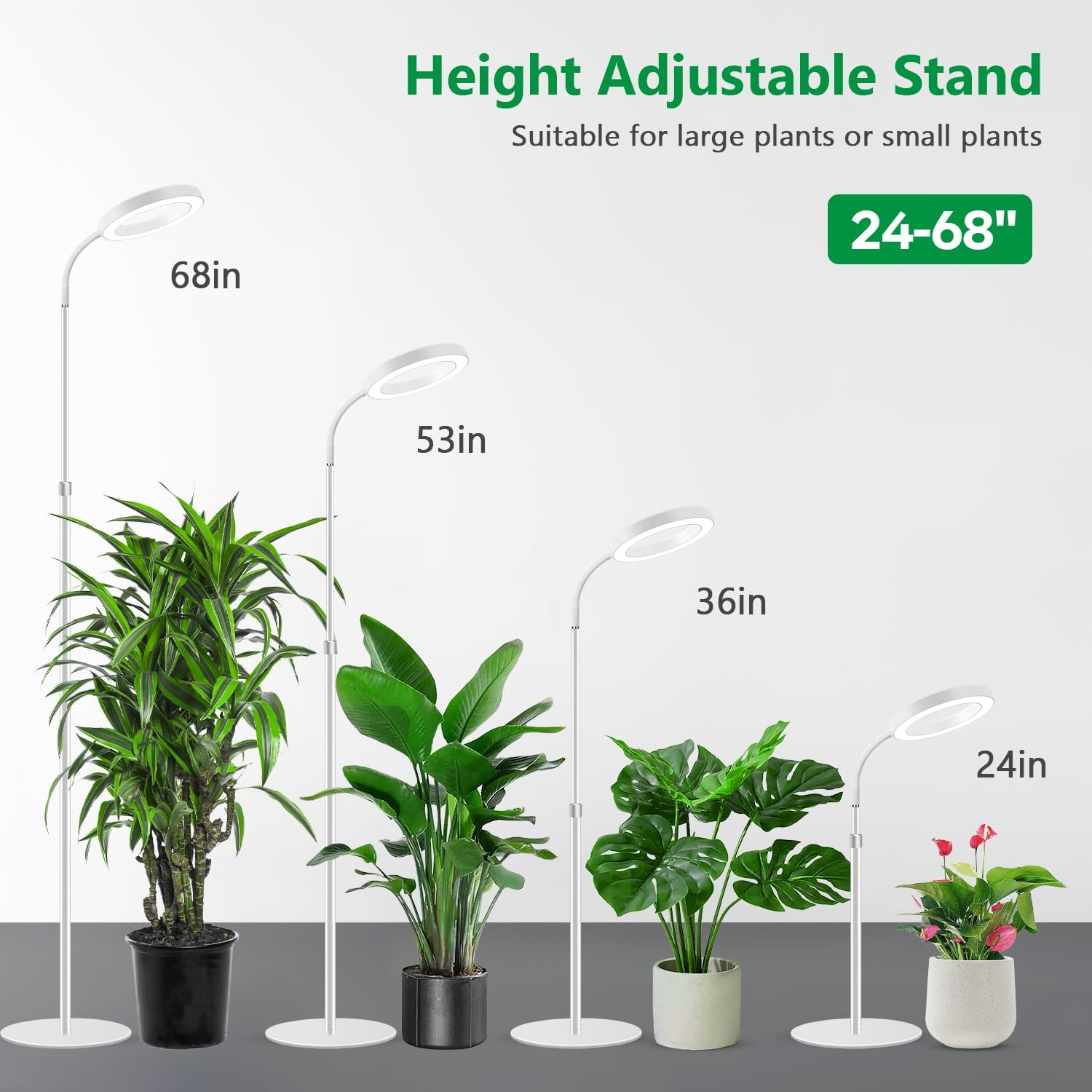 Detalle de Aumtrly grow lights, 68 inch floor LED