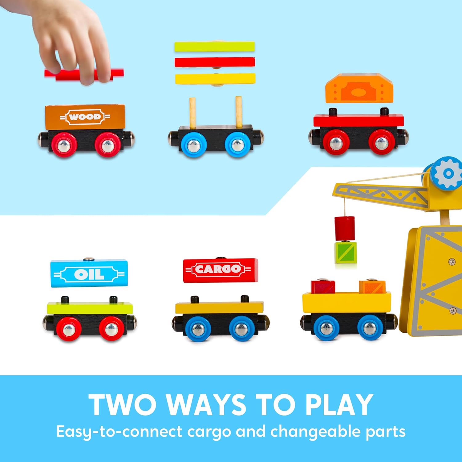 Thumbnail 3 de Montessori Wooden Train Toy Set 12PCS 🚂