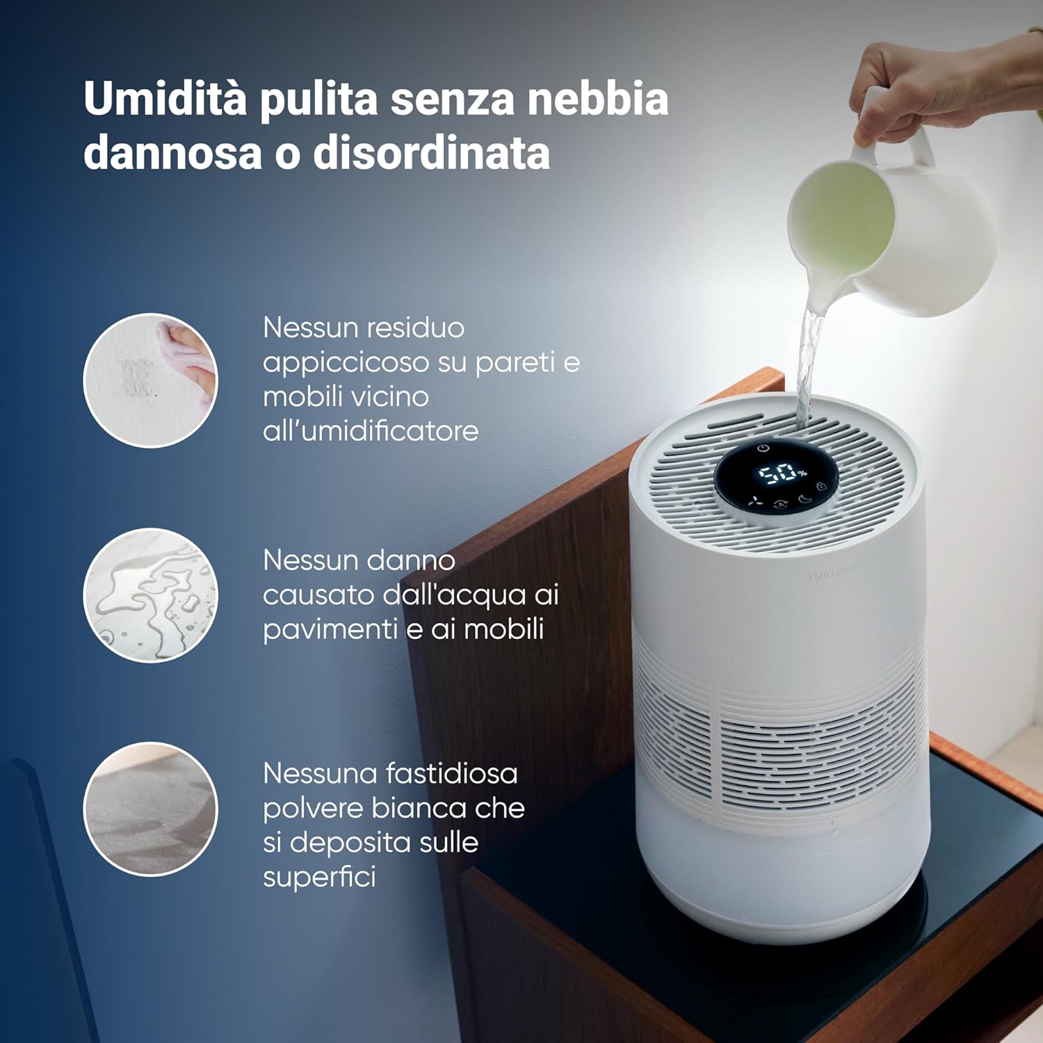 Detalle 2 de BLUEAIR Umidificatore Intelligente 3.5 L đź’§
