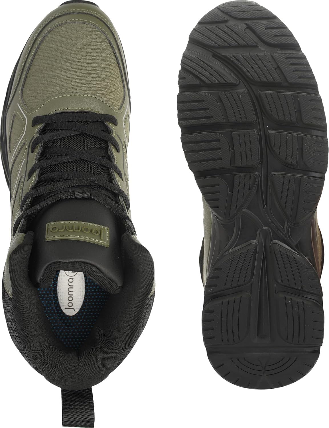 Thumbnail 4 de Joomra Men's Stylish Sneakers High Top: Vegan Leather & Mesh, Secure Fit, All-Day Comfort