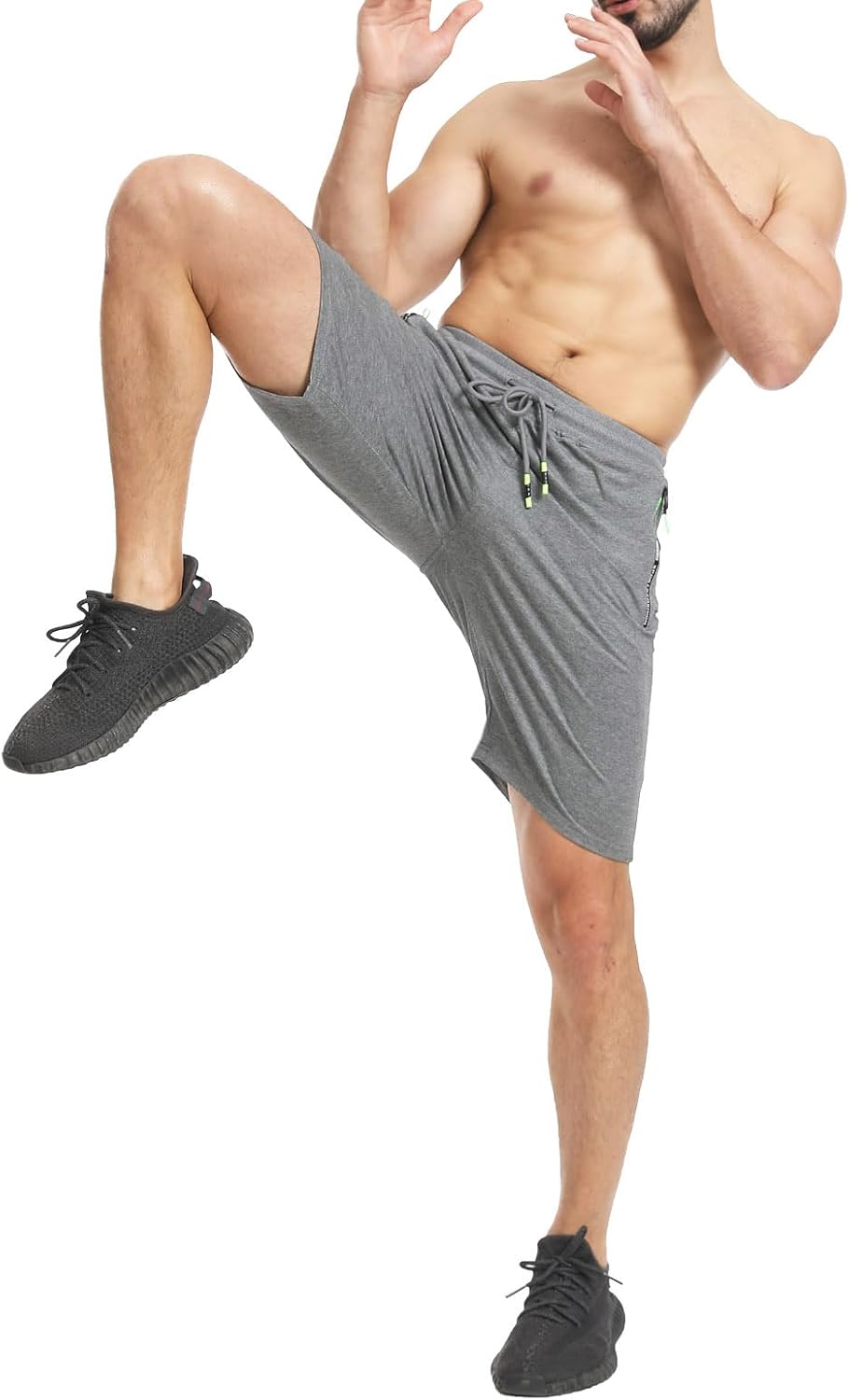 Thumbnail 2 de JustSun Herren Shorts – Kurze Sporthose aus Baumwolle mit Stretch und Reißverschluss