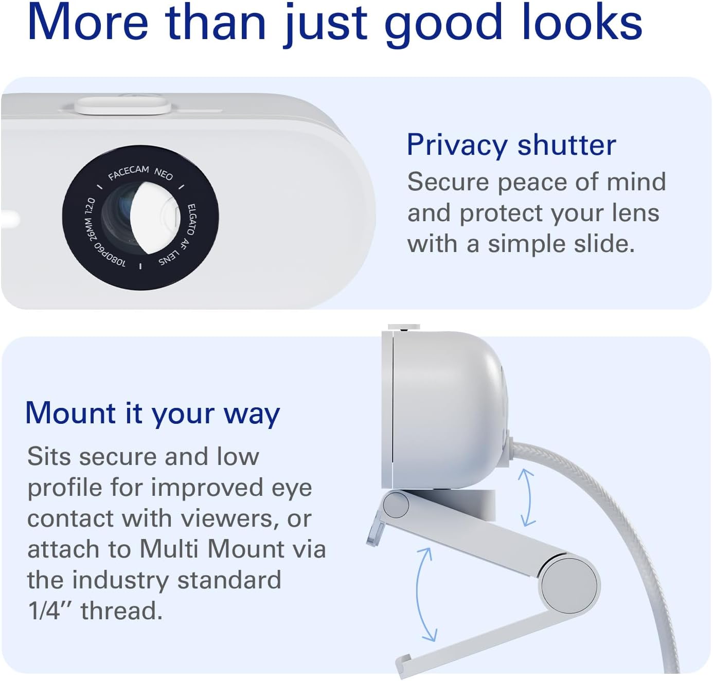 Thumbnail 5 de Elgato Facecam Neo Full HD webcam with easy-slide privacy shutter (USB-C, plug & play)