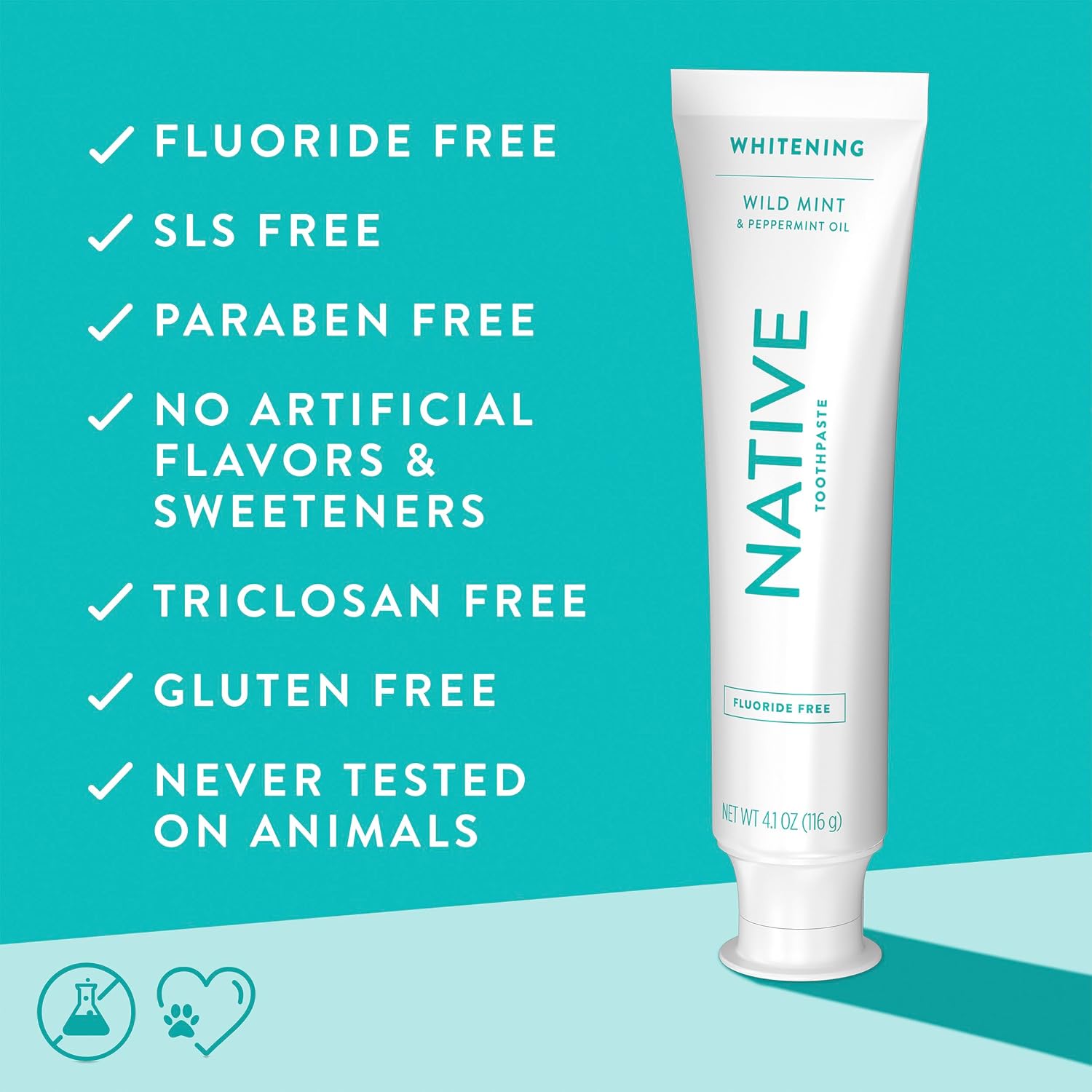 Detalle 2 de Native Fluoride Free Toothpaste, Whitening, 4.1oz ⚙