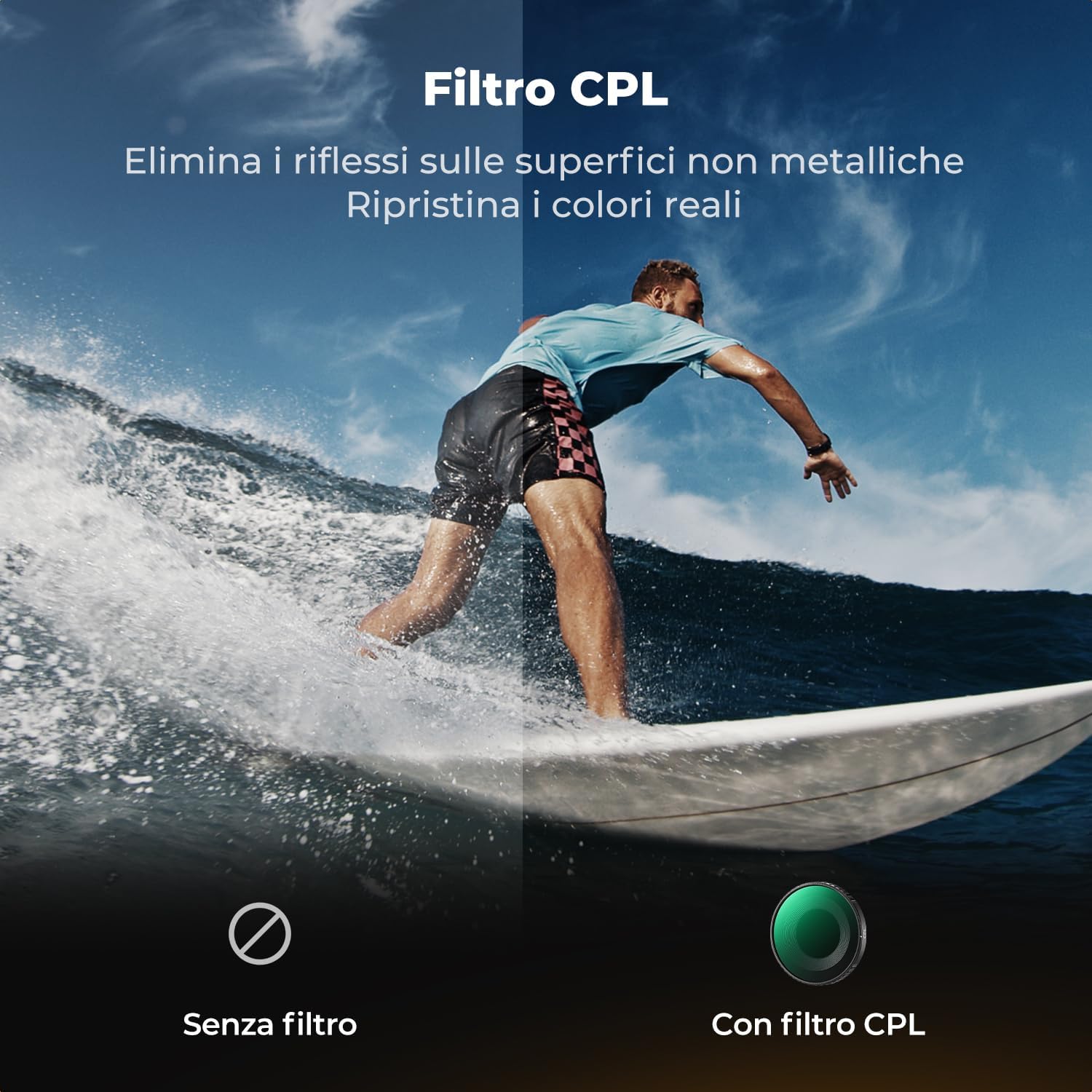 Thumbnail 3 de K&F CONCEPT Kit filtri HD CPL e ND per DJI Osmo Action 6 (ND8–ND256)