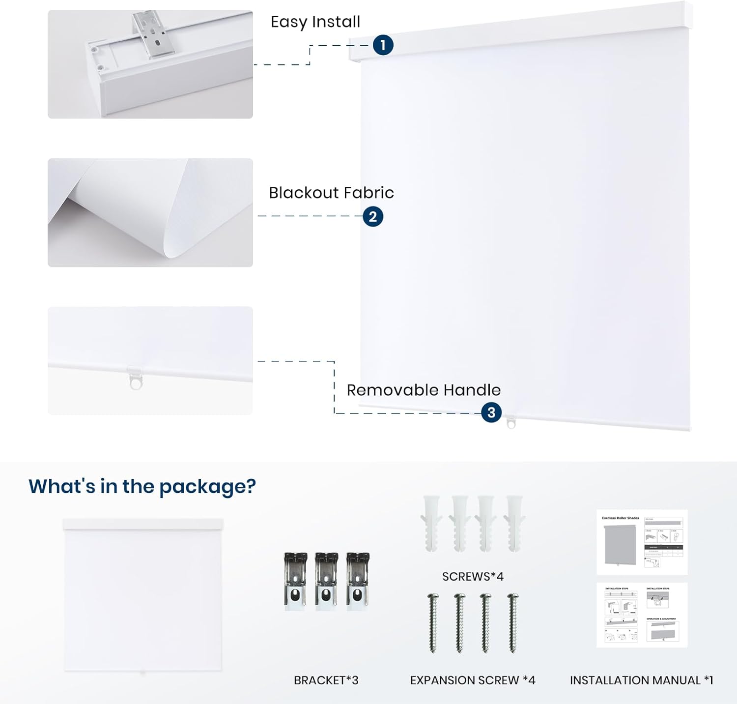Thumbnail 5 de Dephora Blackout Roller Shades 28" x 72"