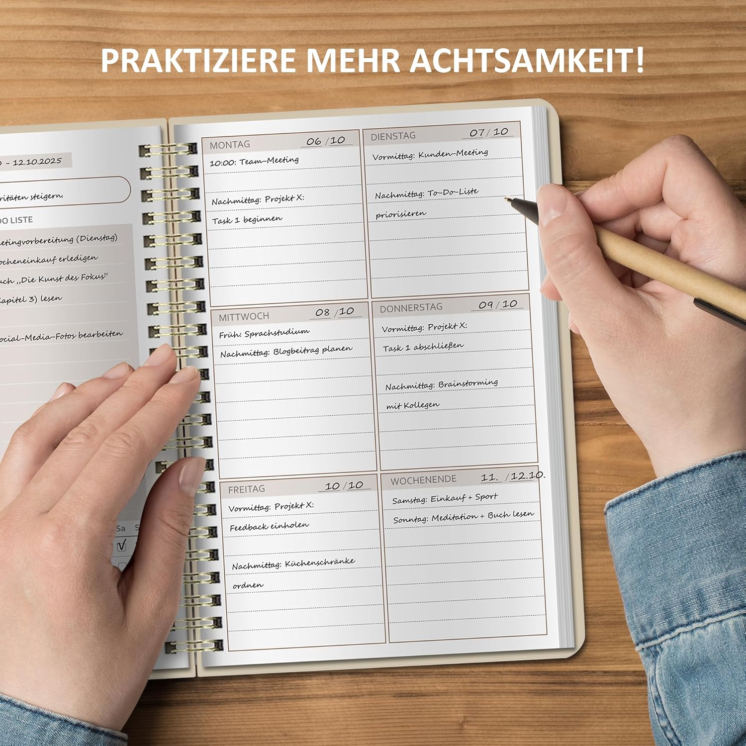 Thumbnail 6 de BIROYAL Undatierter Wochenplaner A5 2026 📘