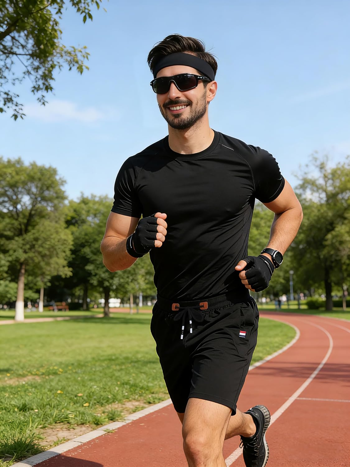 Detalle 2 de ZOXOZ Kurze Hosen Herren Shorts Sports Baumwolle mit Reißverschluss Elastische Taille