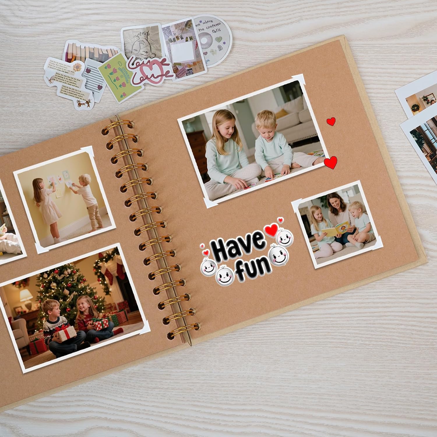Detalle de Ponping 20.5x20.5 cm DIY Scrapbook Album 40 Pages